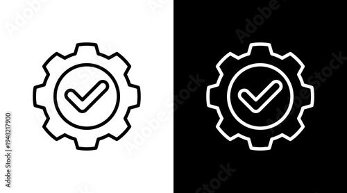 Quality Approved  White Icon Set Design