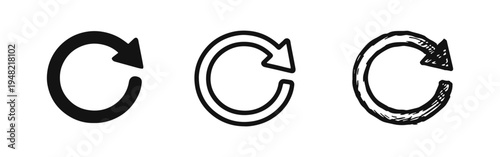 Refresh Reload Arrow Icon Set - Update and Cycle Symbols