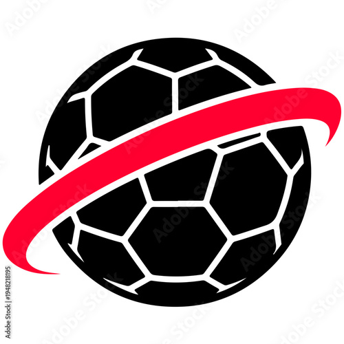 Creative Soccer Ball Logo Vector, Modern Football Icon Design for Sport Brand. Soccer Stadium Vector, Dynamic Soccer Player Kick Silhouette Vector, Sports Logo Design, Modern Football Logo Design Vect