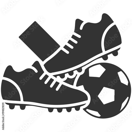 Creative Soccer Ball Logo Vector, Modern Football Icon Design for Sport Brand. Soccer Stadium Vector, Dynamic Soccer Player Kick Silhouette Vector, Sports Logo Design, Modern Football Logo Design Vect