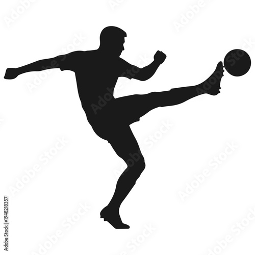 Creative Soccer Ball Logo Vector, Modern Football Icon Design for Sport Brand. Soccer Stadium Vector, Dynamic Soccer Player Kick Silhouette Vector, Sports Logo Design, Modern Football Logo Design Vect