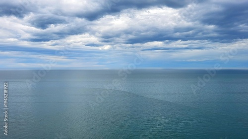 Calm summer blue sea with clear water