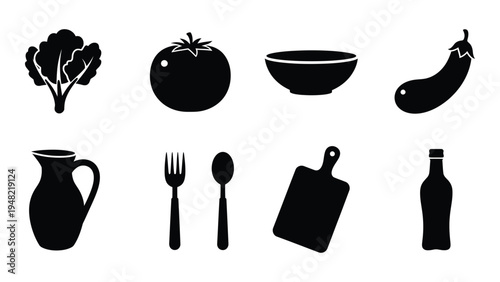 A comprehensive analysis of kitchen essentials and ingredients in a simple yet informative image