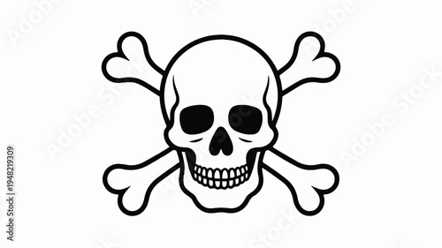 skull and crossbones icon symbol warning sign