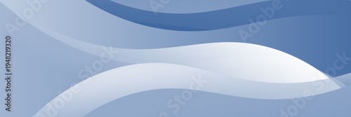 Abstract Blue Corporate Wave Header Background. Vector Illustration