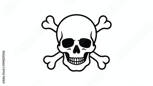 skull and crossbones symbol for danger or warning signs