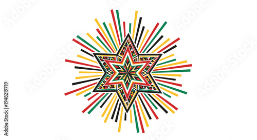 Colorful star shape design element symbol.
