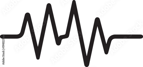 ECG heartbeat pulse line icon vector editable EPS