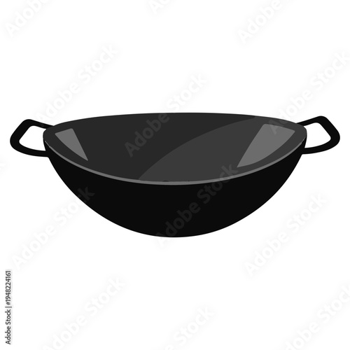 Asian Wok Pan Illustration