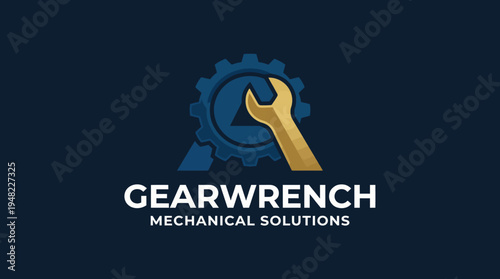An eye-catching logo design represents a mechanical solutions company with tools and gears, symbolizing efficiency and precision in engineering and maintenance services.