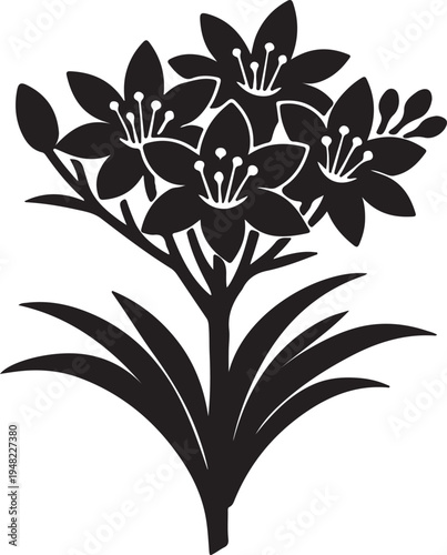 Ventilator Lily Flower Icon – Vector Illustration
