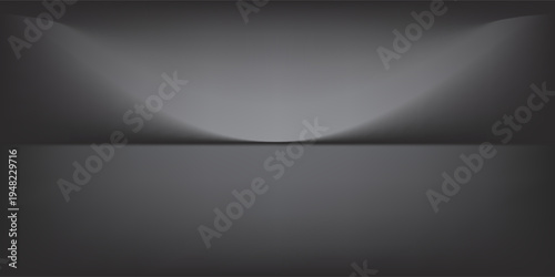 Abstract gradient podium background. Empty gray 3D studio background. Clean scene for product presentation mockup template. eps 10