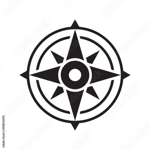 compass rose vector illustration on white background 