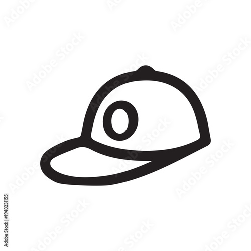 Baseball Cap Icon, Casual Hat Line Icon, Sport Cap Vector