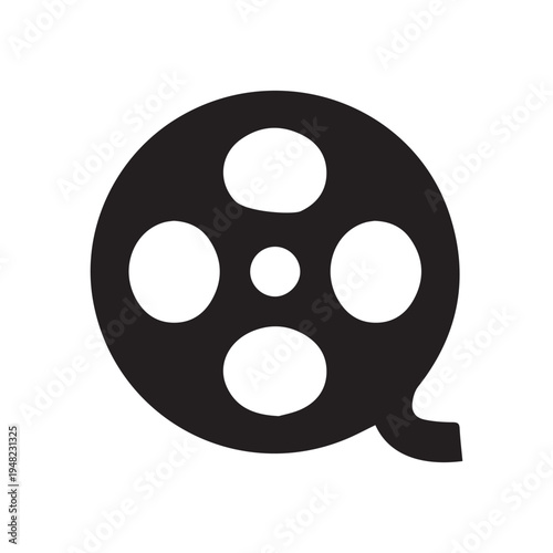 Film Reel Cinema Icon – Movie Production Media Entertainment Vector