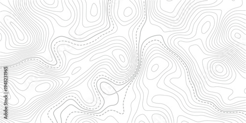 Abstract pattern with lines seamless pattern and topography.The stylized height of the topographic map contour in lines and contours isolated on transparent.Vintage outdoors style. 