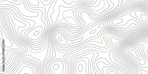 Abstract pattern with lines seamless pattern and topography.The stylized height of the topographic map contour in lines and contours isolated on transparent.Vintage outdoors style. 