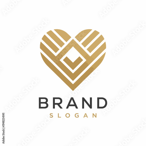 This luxurious logo showcases an intricately designed heart that conveys elegance and premium branding, ideal for high-end fashion or luxury lifestyle businesses.