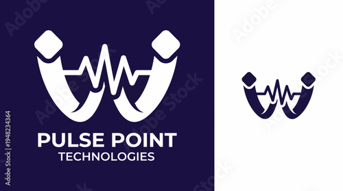 An elegant logo representing Pulse Point Technologies, featuring wave-like elements that symbolize health, innovation, and connectivity in the tech and healthcare sectors.