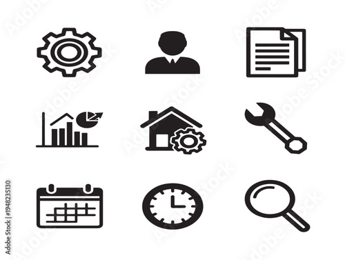 Creative prototype dashboard icons with interactive model silhouette designs