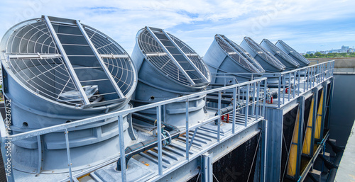 Photos HVAC Air Chillers on Rooftop Units