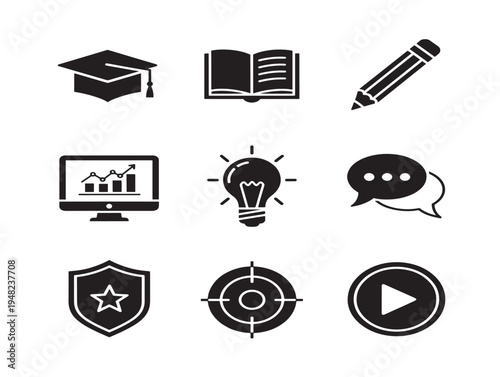 Modern edtech interface set for stunning learning platform visuals