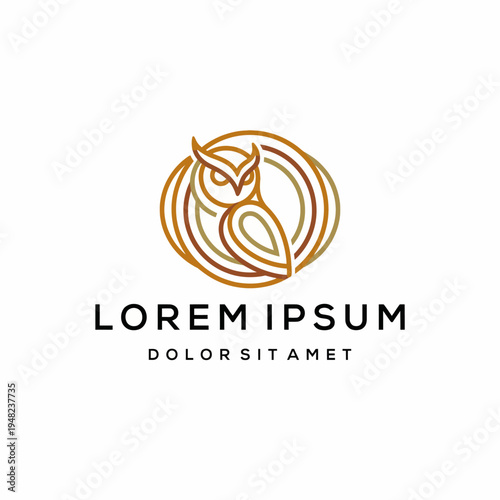 This logo features a linear design of an owl, emphasizing clarity and sophistication, ideal for businesses looking for an elegant branding solution.