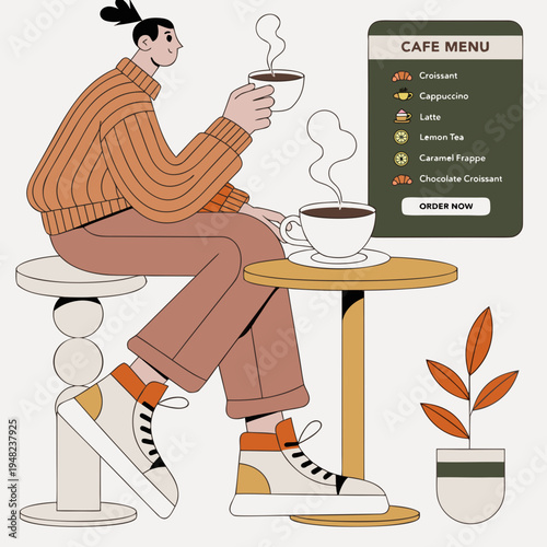 man with cup of coffee