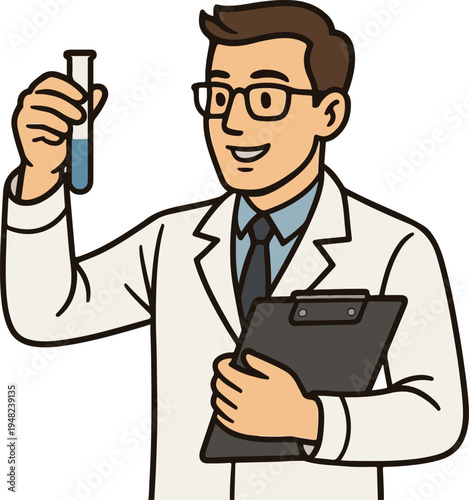doctor with a test tube