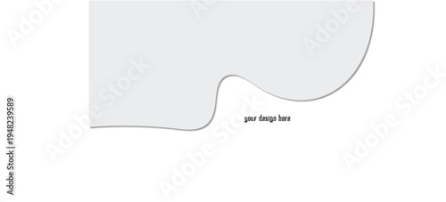 Minimal layered paper cut background with soft shadow white abstract design