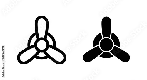 A minimalist illustration of two fidget spinner icons in black and white on a clean background
