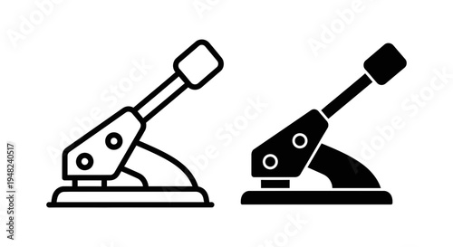 Two staplers in black and white are shown on a plain background
