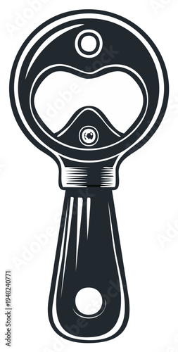 Vintage Bottle Opener Tool Kitchen Barware Illustration