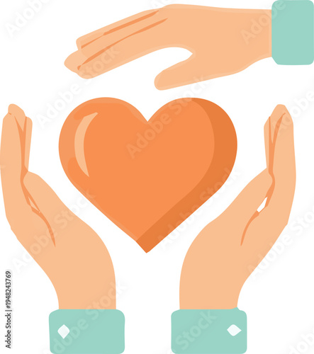 A symbol of caring for health, a symbol of love and hope, this image represents the importance of health and medical care for the worldhealthday