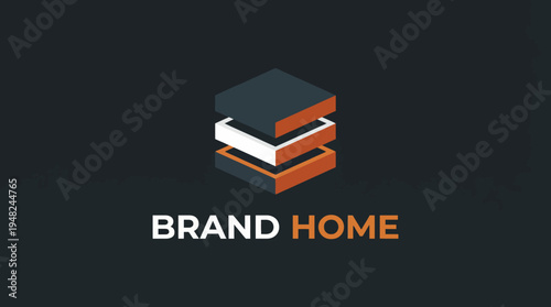 A sleek and stylized geometric logo representing modernity and innovation in the home industry, suitable for companies focused on sophisticated design and contemporary living solutions.