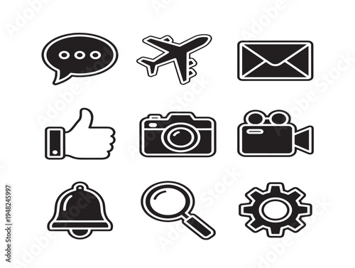 Modern messaging set for stunning communication and interaction visuals