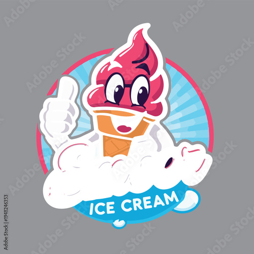 Ice cream company logo design 
