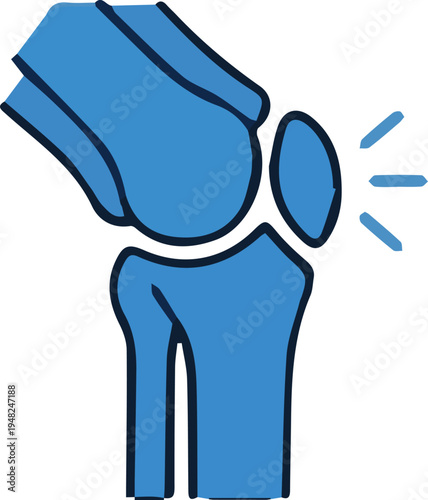 Illustrative representation of a knee joint, symbolizing health, medical advancements, and the spirit of World Health Day with a focus on joint care and well-being