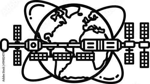 space station orbiting earth
