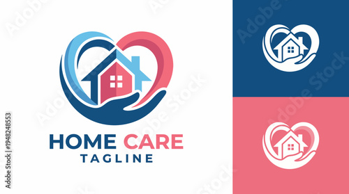An illustration of hands forming a heart shape around a house, symbolizing care, compassion, and home support within the context of home care services and dedication.