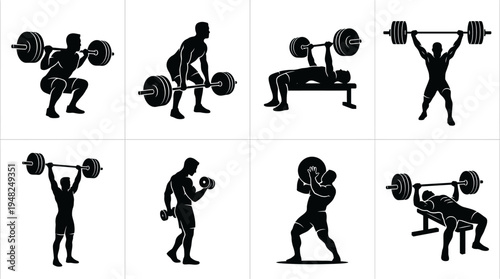 Weightlifting Vector Silhouettes for Fitness Training and Design