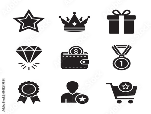 Elegant and Modern Customer Loyalty Reward Icons