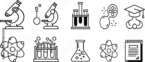 Science and education icons