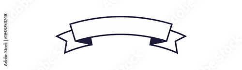 Blank banner ribbon on dark background