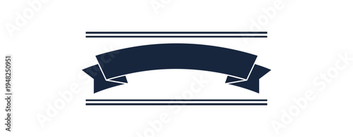 Decorative blue banner with lines on black background graphic
