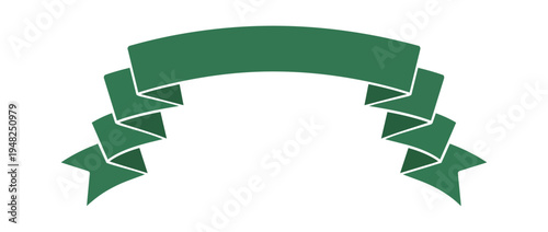 Decorative ribbon banner with empty space for text vector illustration