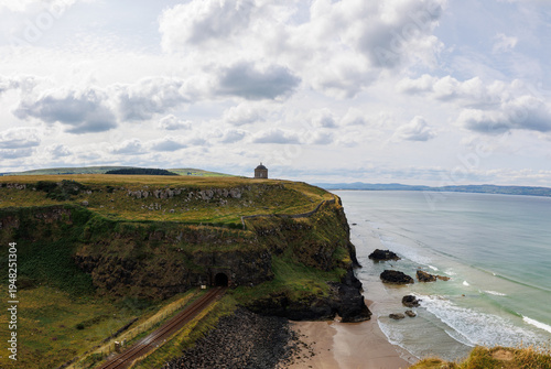 Seaside railway tunnel at The Moors Scenic spot, Northern Ireland