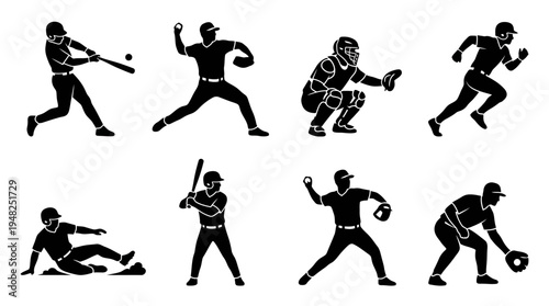 Running Vector Silhouettes for Athletics and Sports Design
