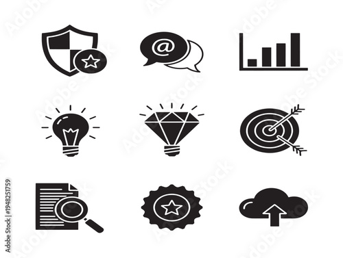 Luxurious and Elegant Branding Dashboard Identity Icons