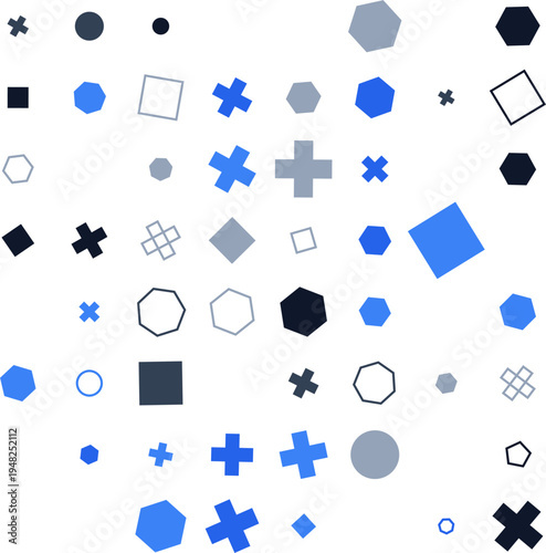 pattern grid square Seamless geometric pattern with various shapes and colors abstract background design element